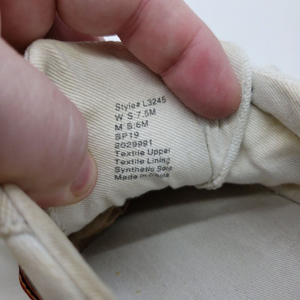 Madewell Shoes Womens Size 7.5 White Canvas Rainbow MWL Low Top Sneakers Casual - Picture 10 of 11